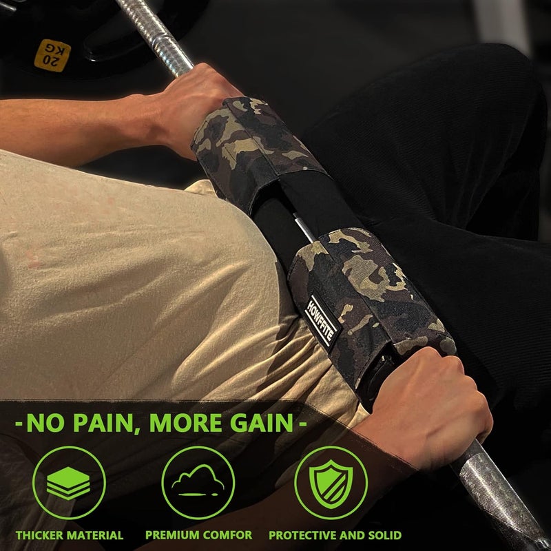 Howffite Barbell Pad Built-in Anti-Slide Design for Hip Thrusts, Squats and Lunges, Neck & Shoulder Protective Pad - Fits Standard and Olympic Bars - Image 5